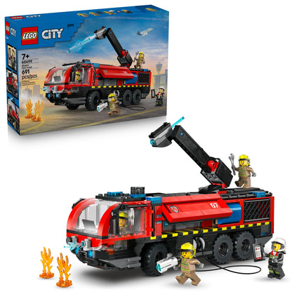 LEGO City Airport Fire Truck Kids Building Toy - Pretend Play Emergency Vehicle for Boys & Girls, Ages 7+ - Fire Engine Toy W/ 4 Firefighter Minifigures - Gift Idea for Birthdays - 60499 🍁 All In One Marketplace Canada