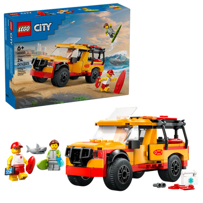 LEGO City Lifeguard Beach Rescue Truck Toy - Building Toy for Kids, Boys and Girls, Ages 6+ - Includes 2 Minifigures, Shark Toy - Gift for Beach-Loving Kids - 60453 🍁 All In One Marketplace Canada