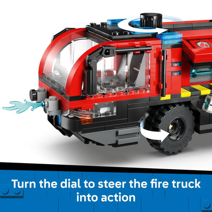 LEGO City Airport Fire Truck Kids Building Toy - Pretend Play Emergency Vehicle for Boys & Girls, Ages 7+ - Fire Engine Toy W/ 4 Firefighter Minifigures - Gift Idea for Birthdays - 60499 🍁 All In One Marketplace Canada