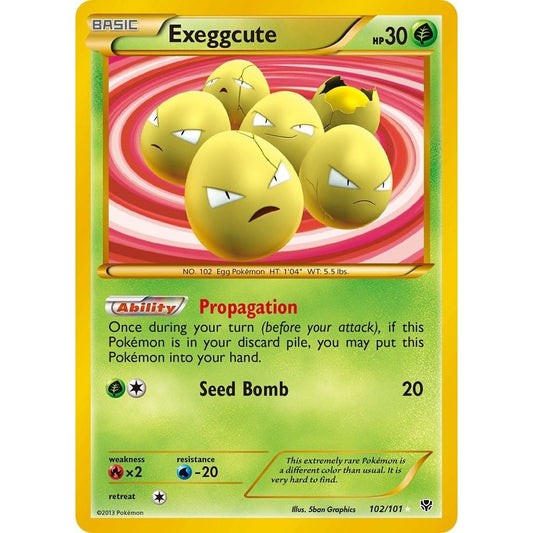 Exeggcute (102 Secret Rare) (102/101) (PLB) - Premier Trading Cards
