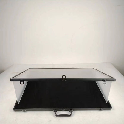 EVORETRO Lockable Showcase Display Case 36x24x1.65" Black – Secure & Stylish Storage for Collectibles
