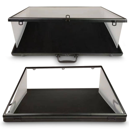 EVORETRO Lockable Showcase Display Case 36x24x1.65" Black – Secure & Stylish Storage for Collectibles
