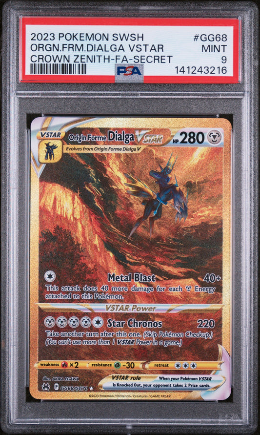 Origin Forme Dialga VSTAR - GG68/GG70 - Trainer Gallery - Crown Zenith - PSA 9