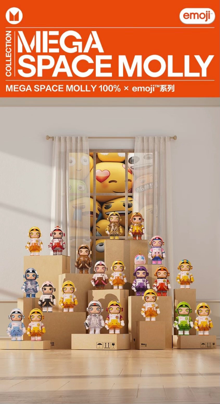 MEGA SPACE MOLLY 100% × emoji™ Series – PTC Collectibles