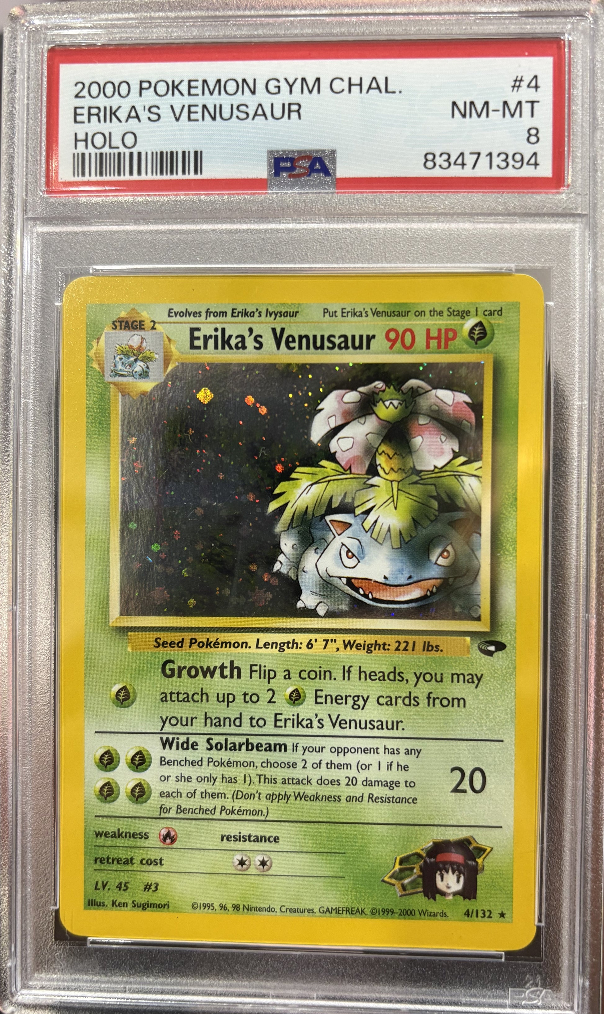 Erika's Venusaur Holo PSA 8 Pokemon Card - Rare Collectible PTC Collectibles Erika's Venusaur Holo PSA 8 Pokemon Card - Rare Collectible PTC Collectibles