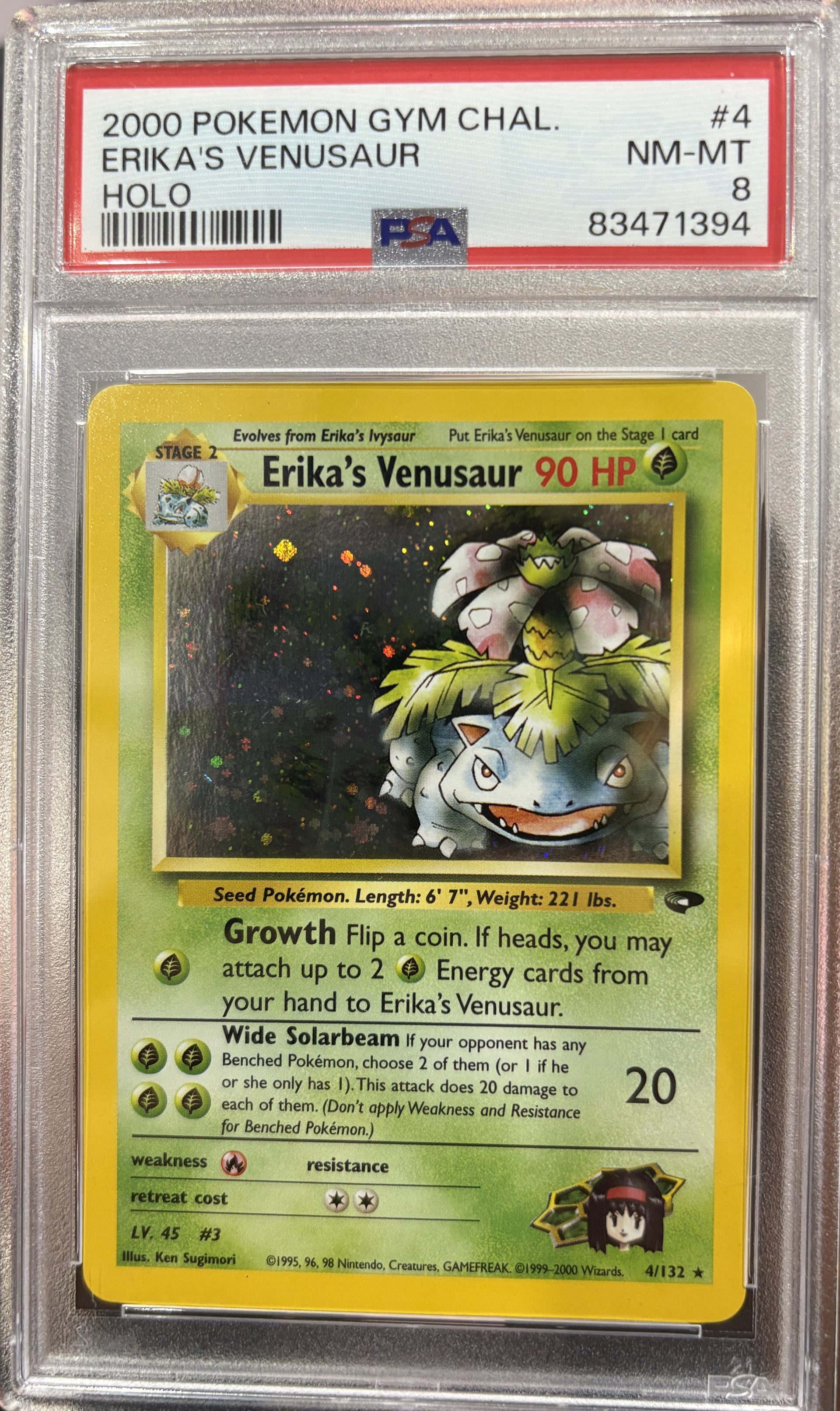 Erika's Venusaur Holo PSA 8 Pokemon Card