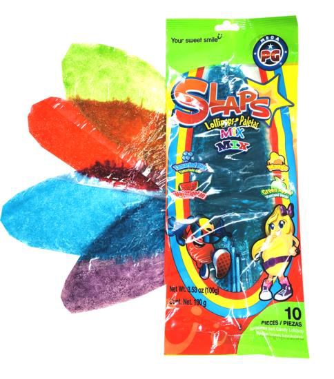 Slaps Lollipops Paletas Assorted Mexican Candy (3.53 oz Pack) - Premier Trading Cards