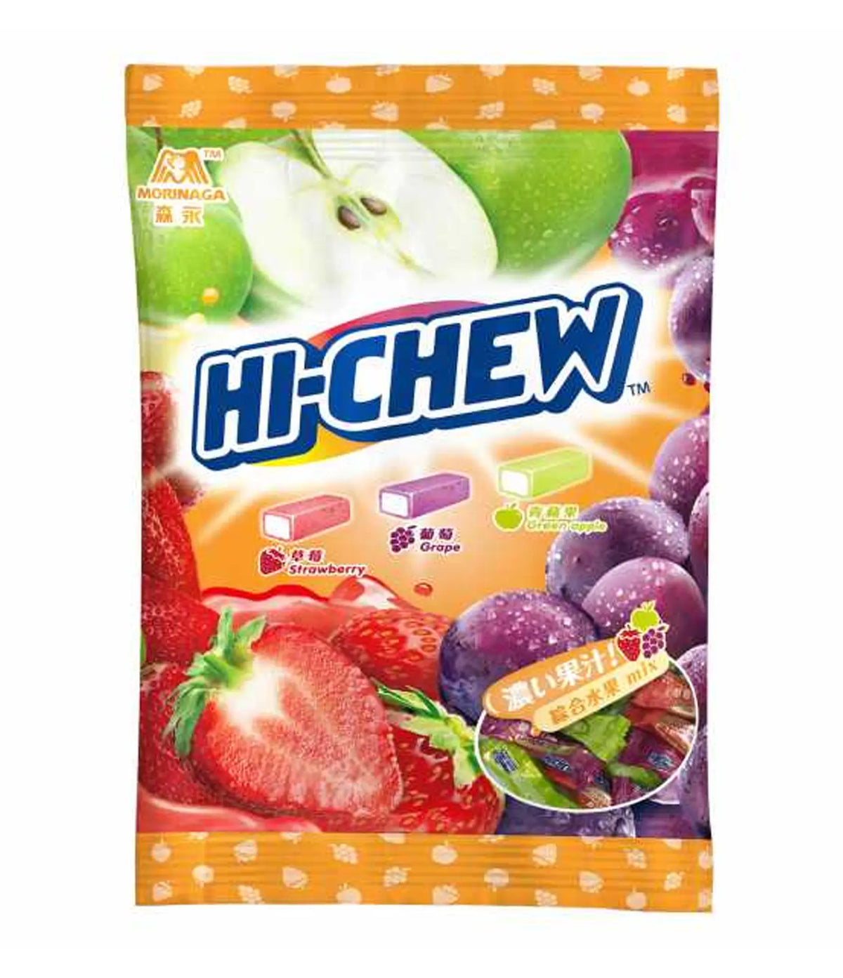 Morinaga - Hi-Chew Candy (Strawberry, Grape & Green Apple) 85g