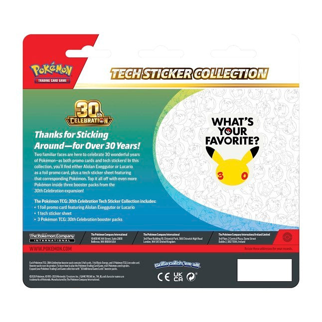 Pokemon TCG: 30th Celebration Tech Sticker Collection (Alolan Exeggutor) (PRE-ORDER)