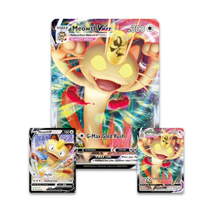 Pokémon TCG - Sword & Shield - Meowth VMAX Special Collection Box (5 Pack Edition) Non Team Up