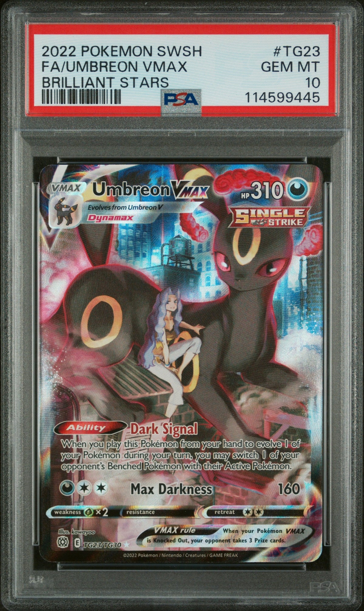 Umbreon VMAX - TG23/TG30 - Brilliant Stars - Brilliant Stars - PSA 10