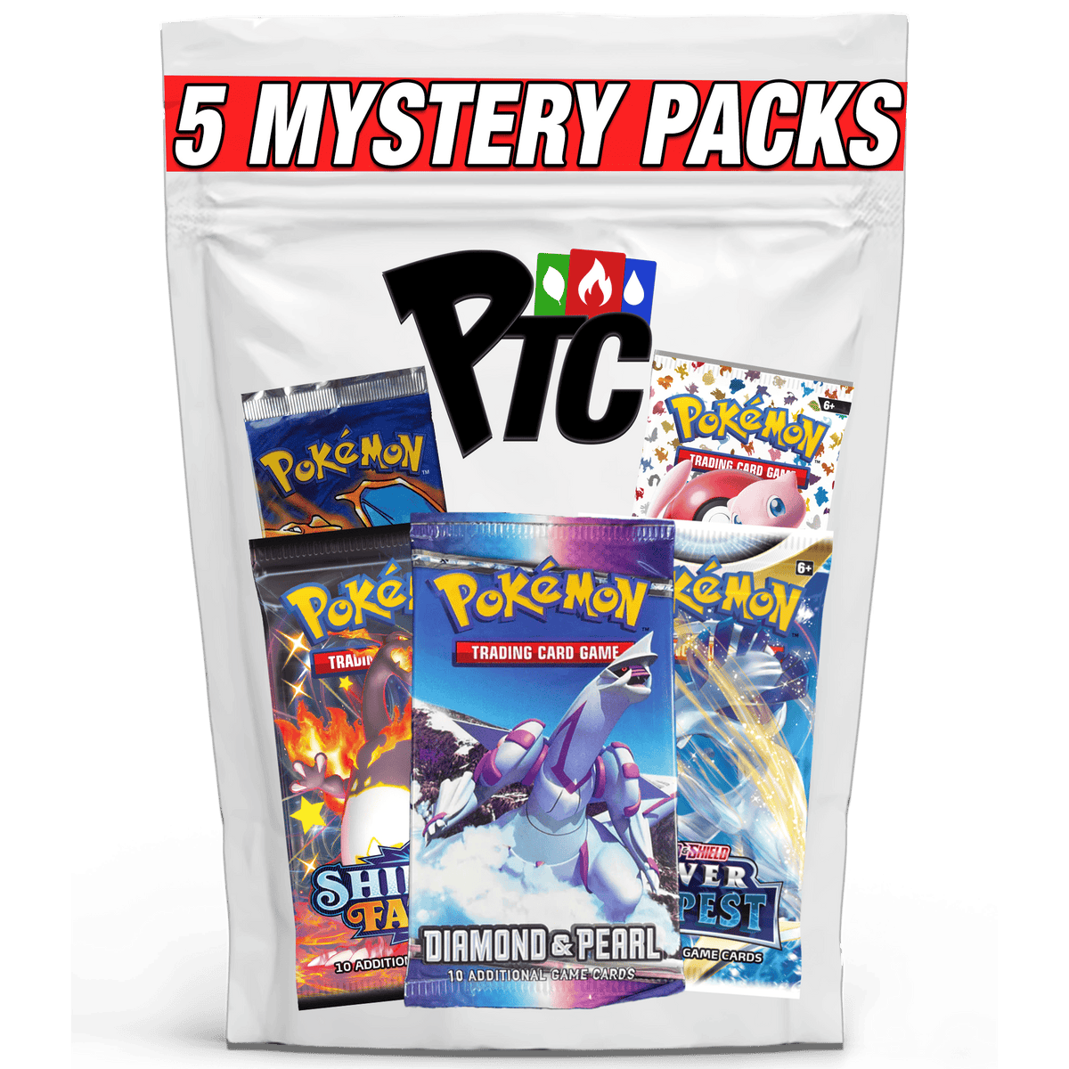 Mikem Opt Pack Premier Packs - 5 Pokémon Mystery Booster Packs (1995-2026) – PTC ...