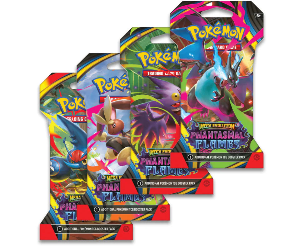 Tcg Pokemon - Mega Evolution - Perfect Order - Sleeved Booster Pack 1 Pokémon TCG: Phantasmal Flames Sleeved Blister – PTC Collectibles