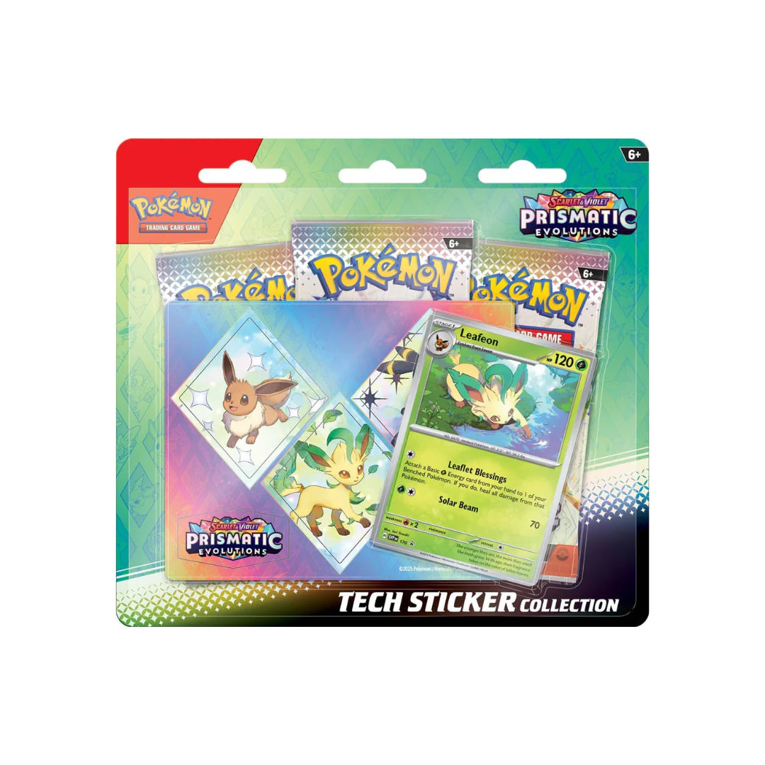 Pokemon Prismatic Evolutions Tech Sticker Collection (Pre-Order) PTC Collectibles Pokemon Prismatic Evolutions Tech Sticker Collection (Pre-Order) PTC Collectibles