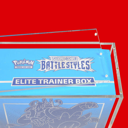 1x EVORETRO Acrylic Case for Pokemon ETB with Magnetic Lid