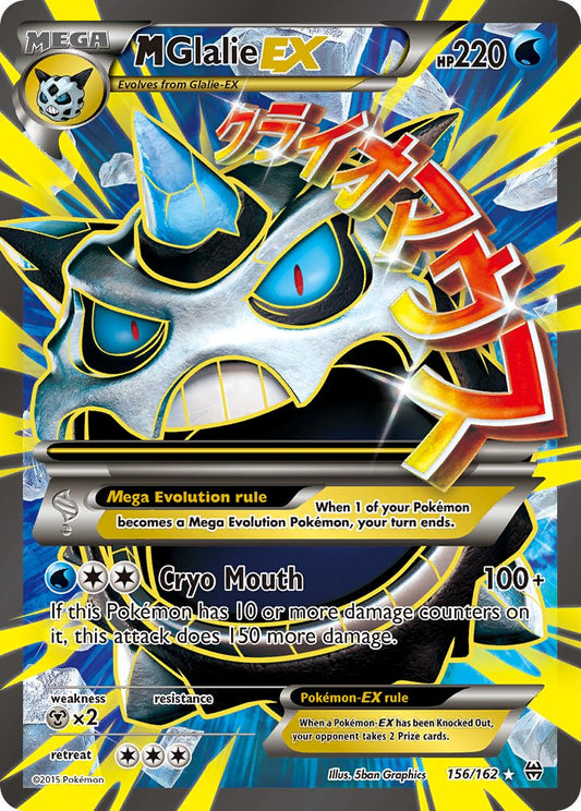 M Glalie EX #156 Pokémon BREAKthrough - Near Mint Holofoil