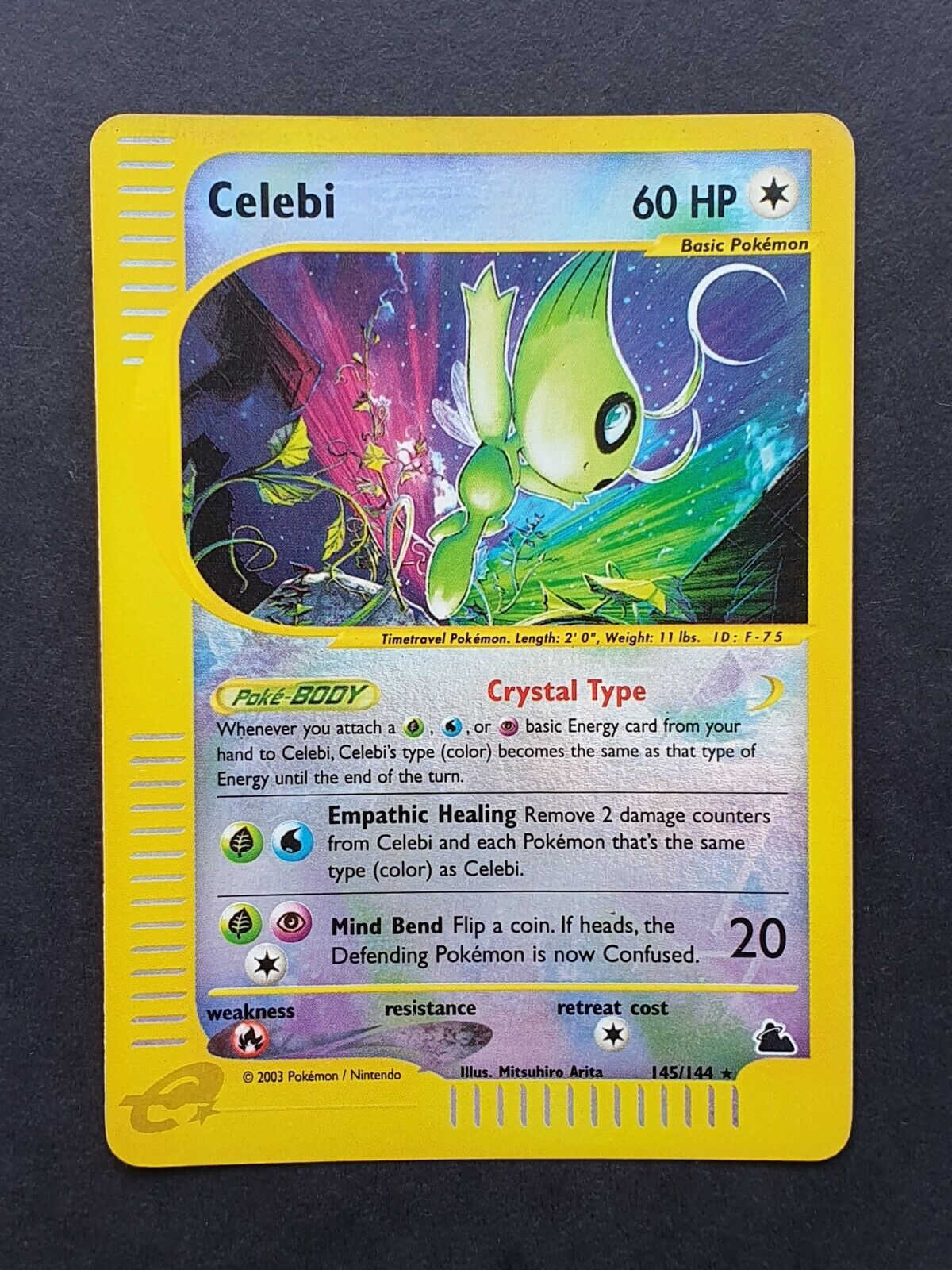 Celebi - 145/144 - Holo Rare Reverse Holo PTC Collectibles Celebi - 145/144 - Holo Rare Reverse Holo PTC Collectibles