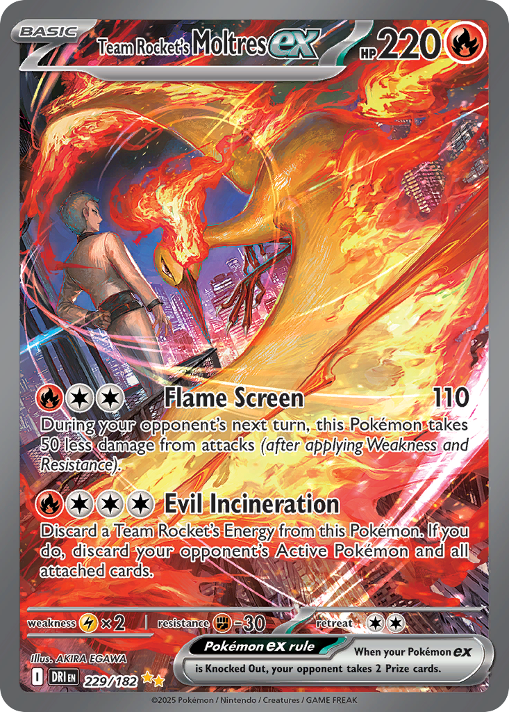 Pokémon - Team Rocket's Moltres EX (229/182)
