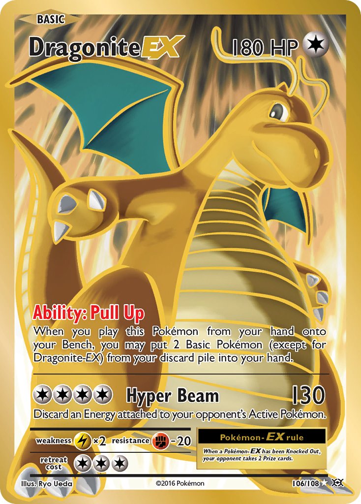 Dragonite EX (Full Art) (106/108) - XY Evolutions Holofoil - Premier Trading Cards