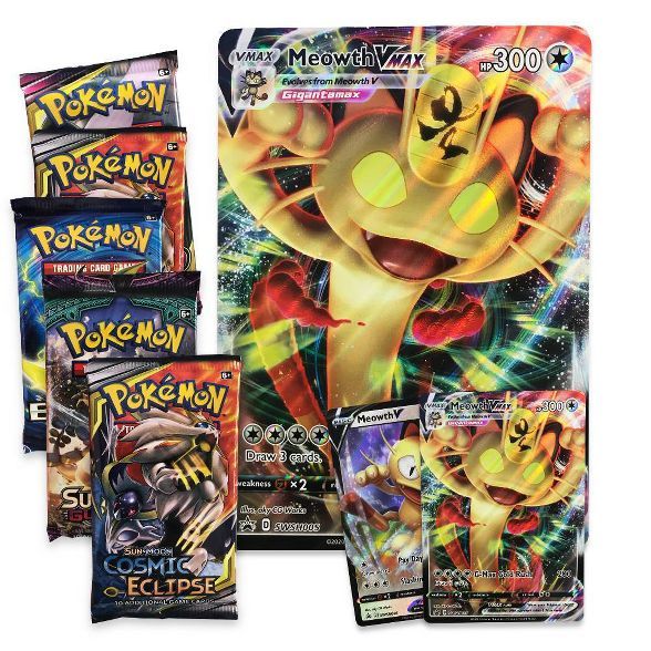Pokémon TCG - Sword & Shield - Meowth VMAX Special Collection Box (5 Pack Edition) Non Team Up