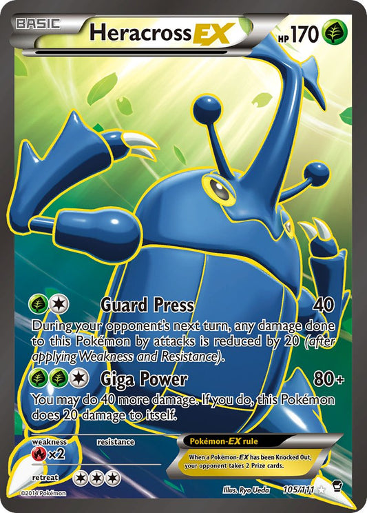 Heracross EX (Full Art) - Furious Fists Ultra Rare 105/111 - Premier Trading Cards