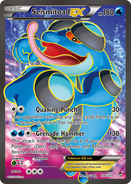 Pokémon - Seismitoad EX Full Art 106/111 - Furious Fists - Premier Trading Cards