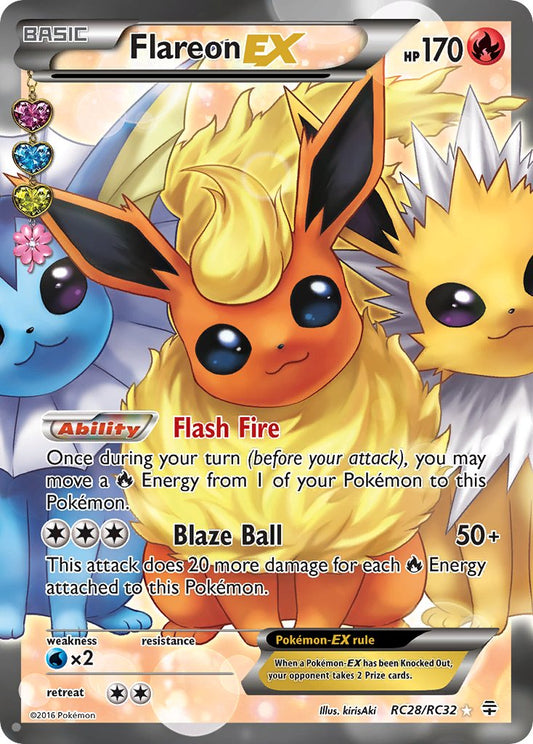 Pokémon - Flareon EX Full Art (Generations: Radiant Collection RC28/RC32)