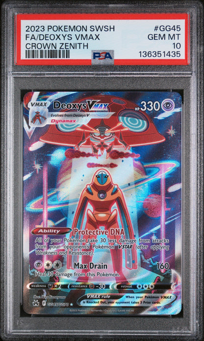 Deoxys VMAX - GG45/GG70 - Trainer Gallery - Crown Zenith - PSA 10
