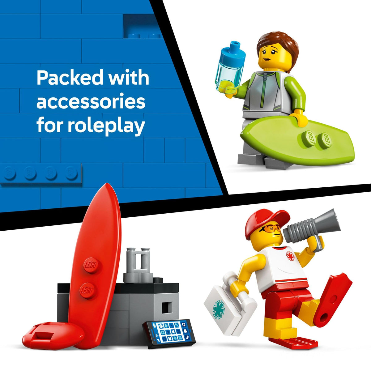 LEGO City Lifeguard Beach Rescue Truck Toy - Building Toy for Kids, Boys and Girls, Ages 6+ - Includes 2 Minifigures, Shark Toy - Gift for Beach-Loving Kids - 60453 🍁 All In One Marketplace Canada - PTC Collectibles