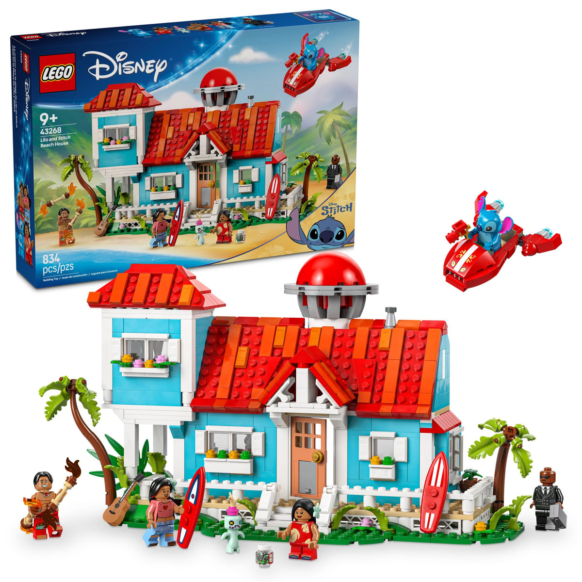 LEGO Disney Lilo and Stitch Beach House Toy - Building Playset for Kids, Girls and Boys, Ages 9+ - Includes 5 Minifigures - Disney Gift Idea for Fans of Lilo & Stitch Movie - 43268 🍁 All In One Marketplace Canada - PTC Collectibles