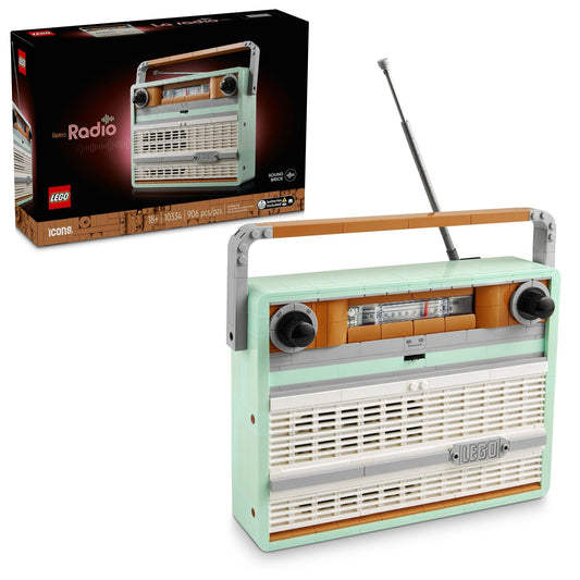 LEGO Icons Retro Radio Building Set for Adults - Home Decor for Bedroom, Living Room, Desk for Vintage Aesthetic with Sound Effects & Smart Phone Integration- Gift for Men and Women - 10334 🍁 All In One Marketplace Canada - PTC Collectibles