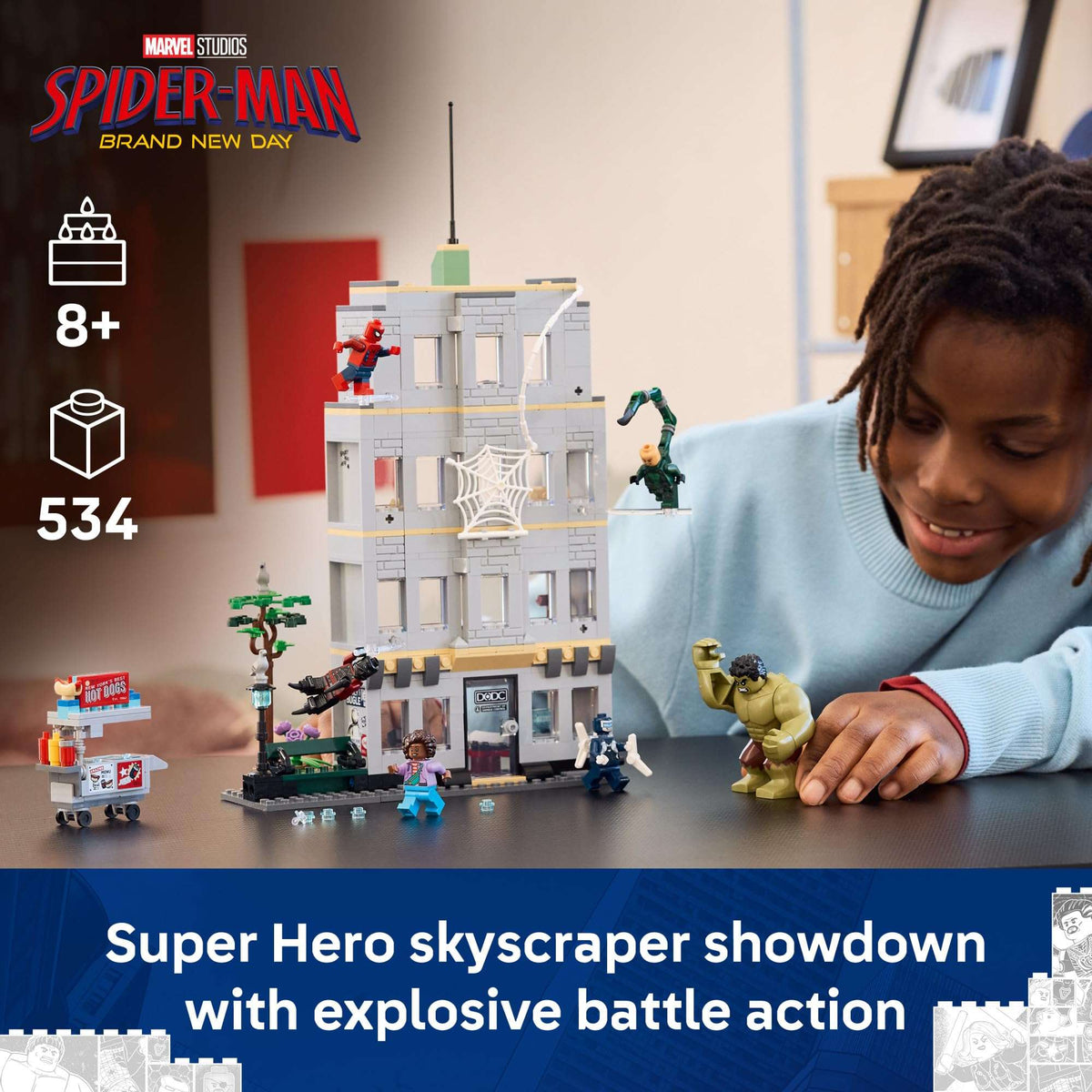 LEGO Marvel Spider-Man vs Hulk Epic Clash - Super Hero Building Toy for Boys & Girls, Ages 8+ - Includes 5 Minifigures & Hulk Figure - Spiderman Toy for Fans - Gift for Birthdays - 76350 🍁 All In One Marketplace Canada - PTC Collectibles