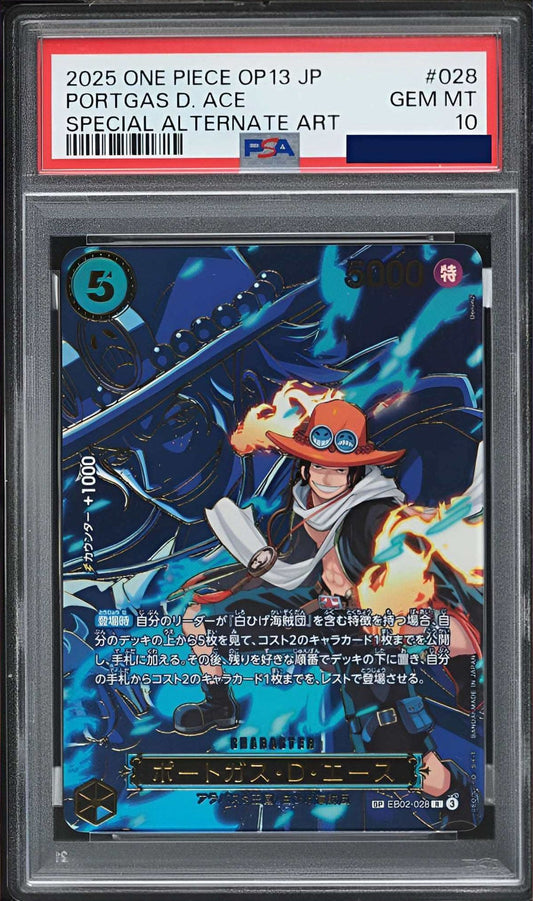 One Piece Ace EB02-028 Special Alt Art Japanese PSA 10 - PTC Collectibles