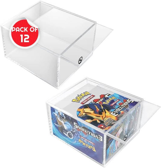 Pokemon Booster Box w/ Sliding Lid Anti-UV - EVORETRO Acrylic Protector 4.0MM - PTC Collectibles