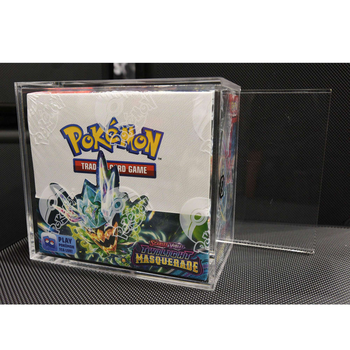 Pokemon Booster Box w/ Sliding Lid Anti-UV - EVORETRO Acrylic Protector 4.0MM - PTC Collectibles