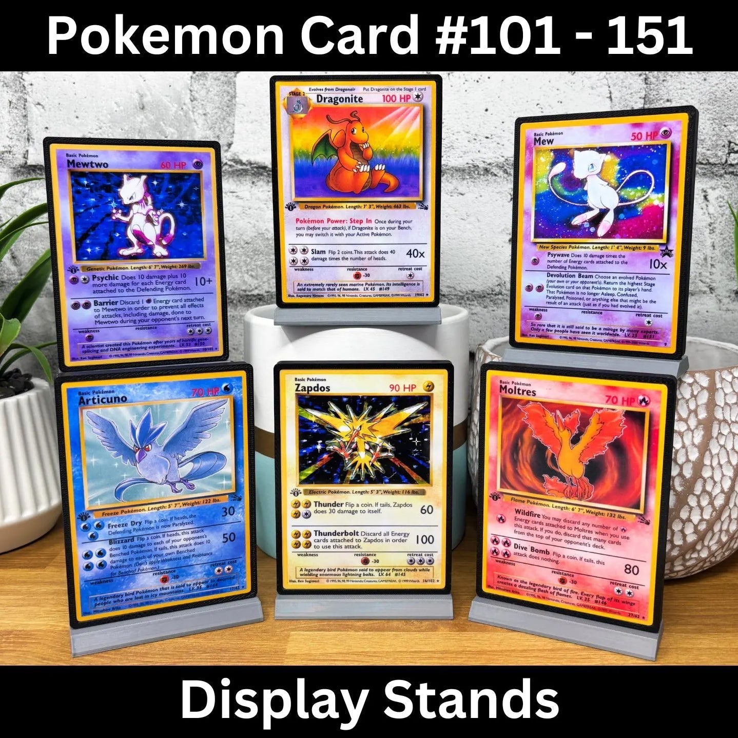 Pokemon Card Display Stands 101-151 (XXL)