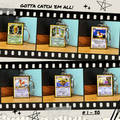 Pokemon Card Keychains (1-50)