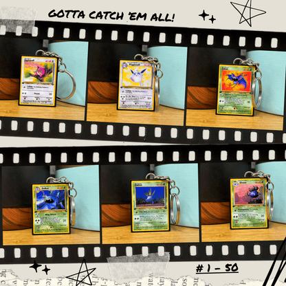 Pokemon Card Keychains (1-50)