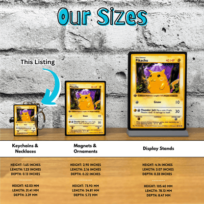 Pokemon Card Keychains (1-50)