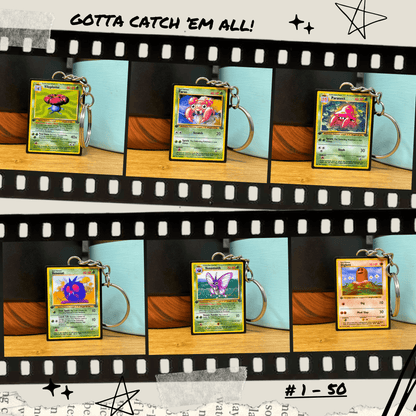 Pokemon Card Keychains (1-50)