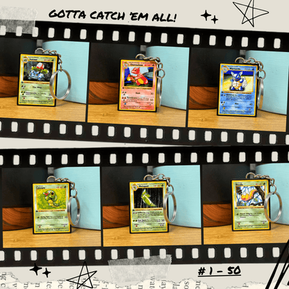 Pokemon Card Keychains (1-50)