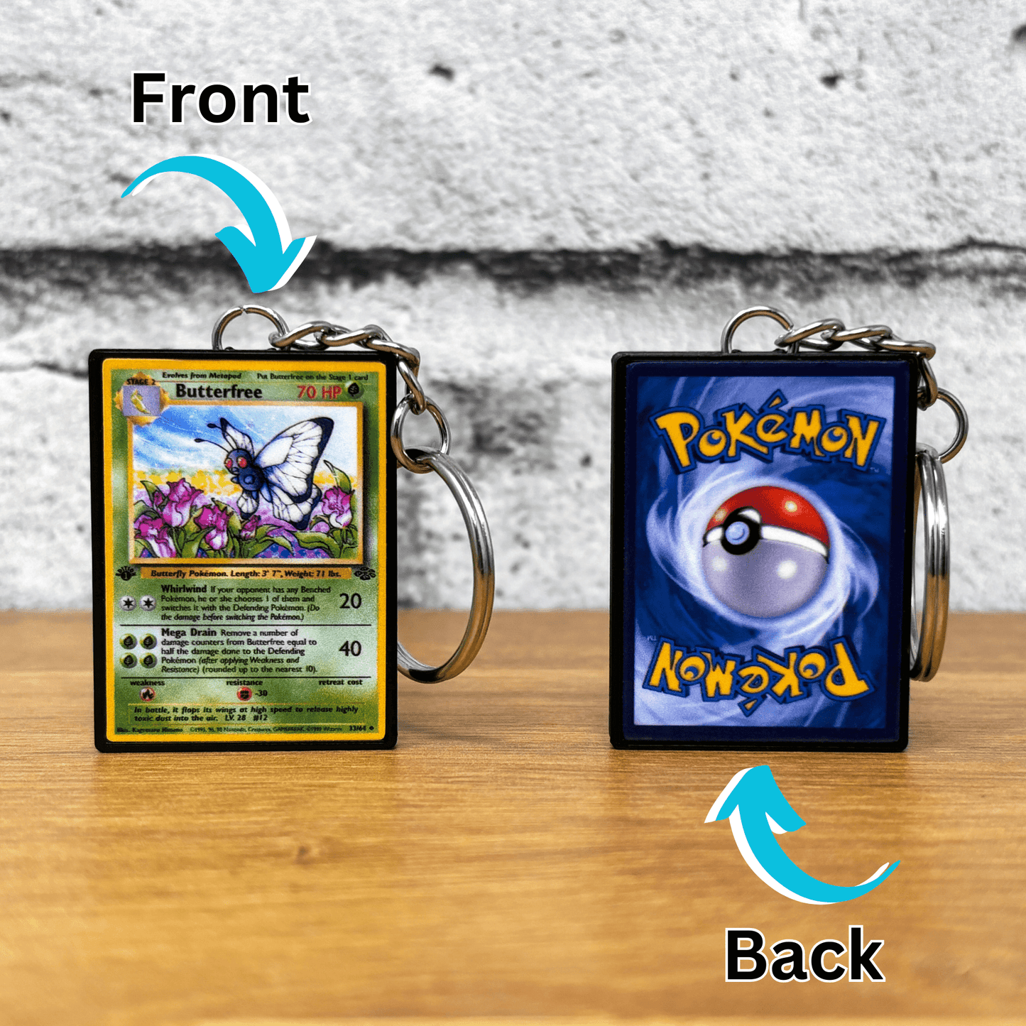 Pokemon Card Keychains (1-50)