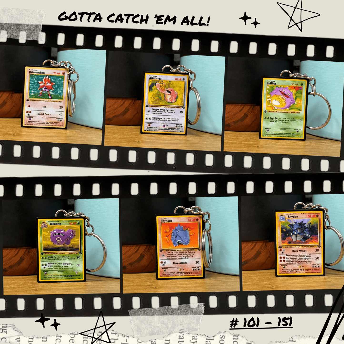 Pokemon Card Keychains (101-151)
