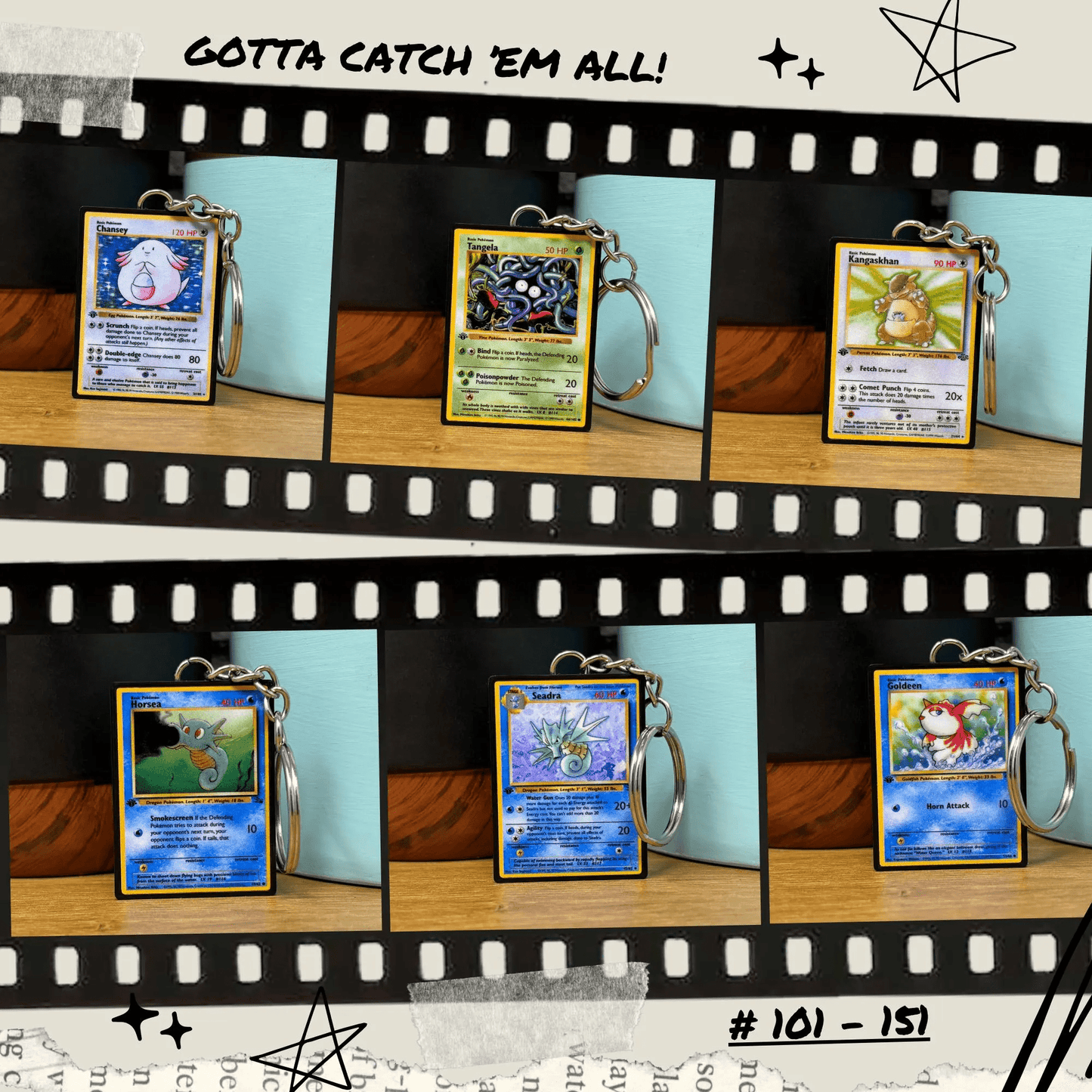 Pokemon Card Keychains (101-151)