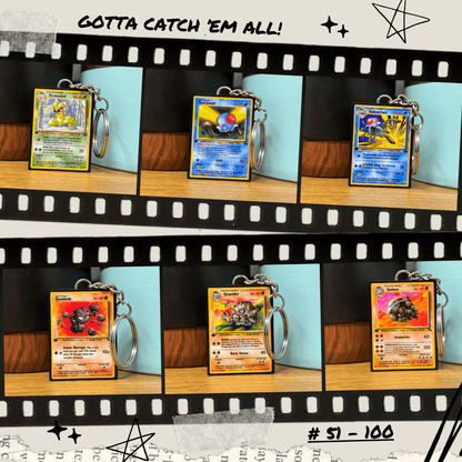 Pokemon Card Keychains (51-100)