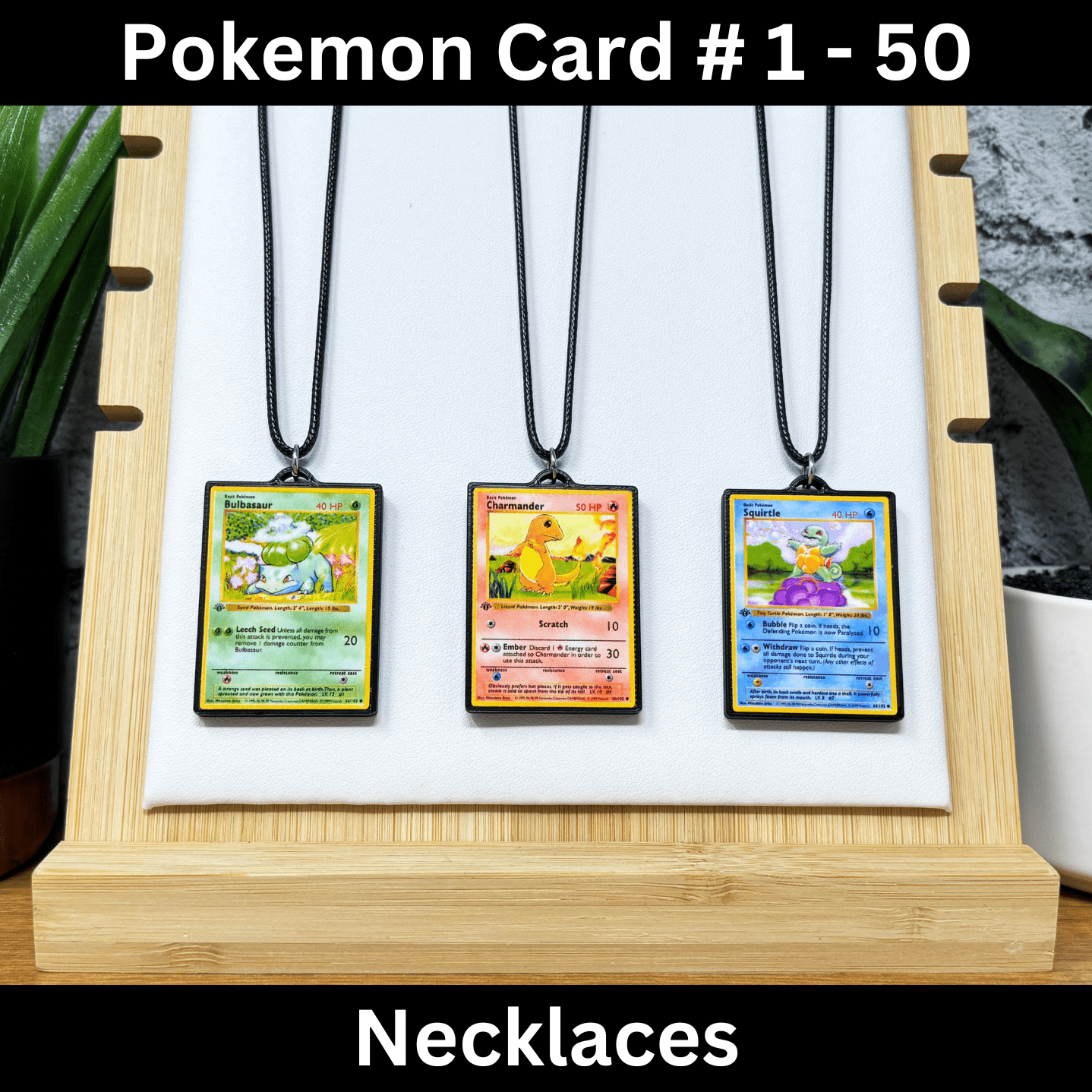 Pokemon Card Necklaces (1-50)