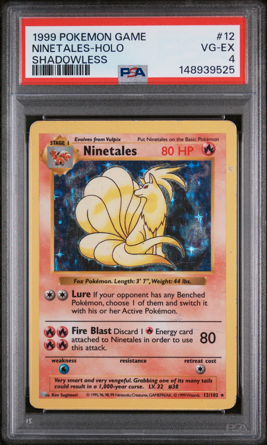 Pokemon TCG - Ninetales Holo PSA 4 (Shadowless) - 12/102 - PTC Collectibles