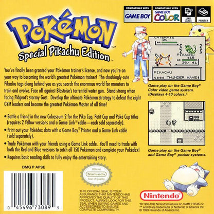 Pokemon Yellow Version - Special Pikachu Edition ( Authentique avec nouvelle batterie ) - PTC Collectibles