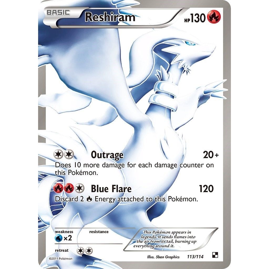Reshiram (113 Full Art) (113/114) (BLW) - PTC Collectibles