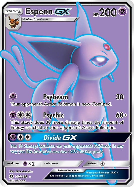 Pokémon - Espeon GX (140/149) [Sun & Moon Base Set] - Premier Trading Cards
